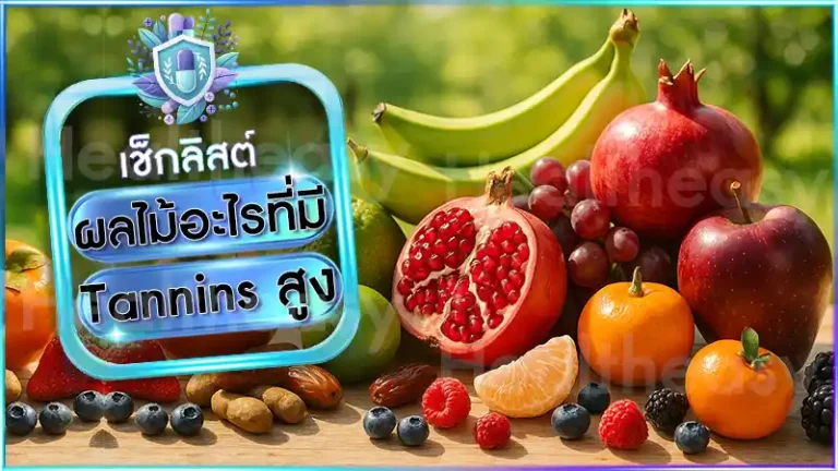 ผลไม้อะไรที่มี Tannins สูง